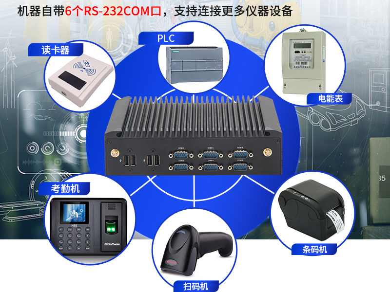 酷睿7代工業計算機|無風扇嵌入式工控機|DTB-2042-7200U