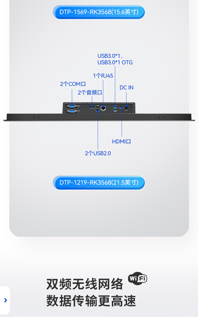 15.6寸工業無風扇平板電腦,國產瑞芯微嵌入式一體機,DTP-1569-RK3568.jpg